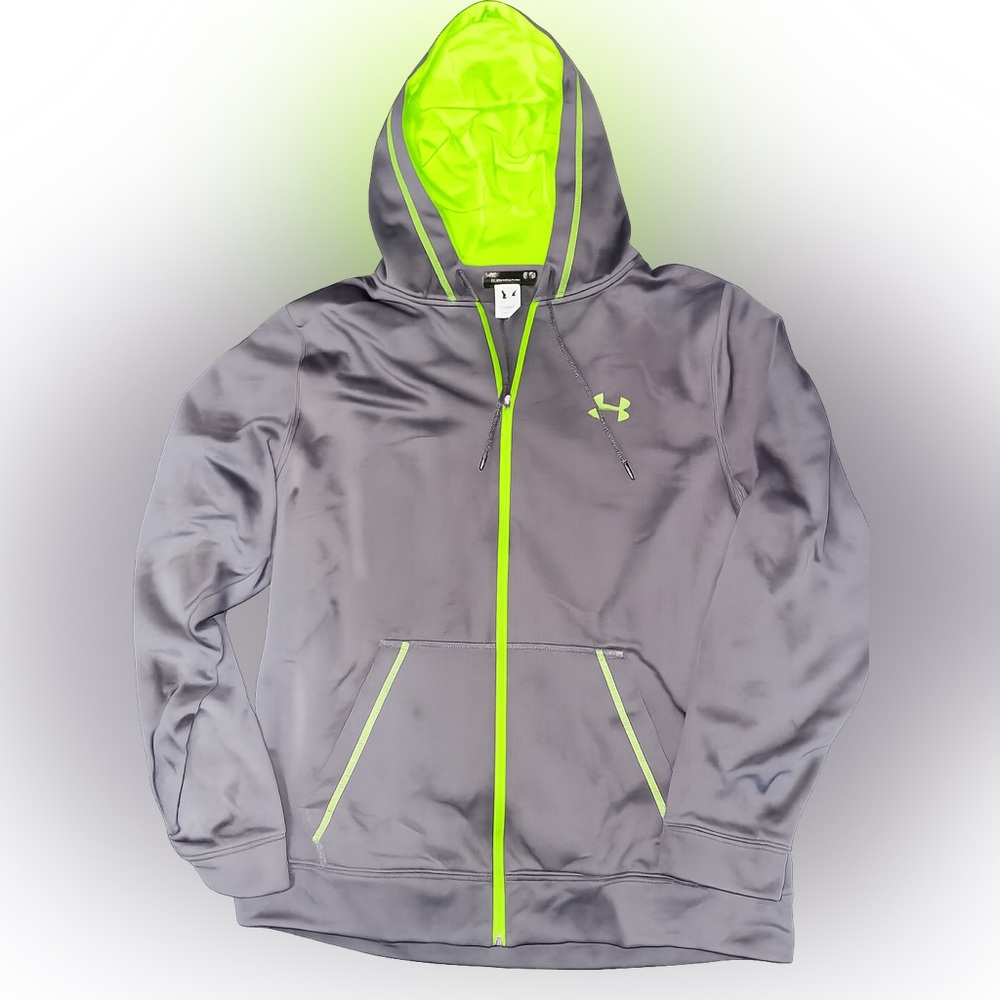 Under Armour Charcoal and Neon Lime Jacket